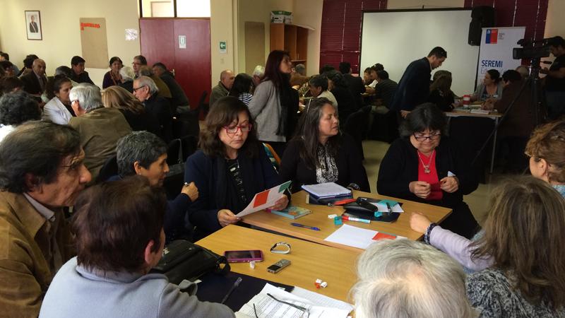 Mónica Bahamondez, participando en uno de los Talleres (Archivo CNCR, Elizaga, J. 2016)