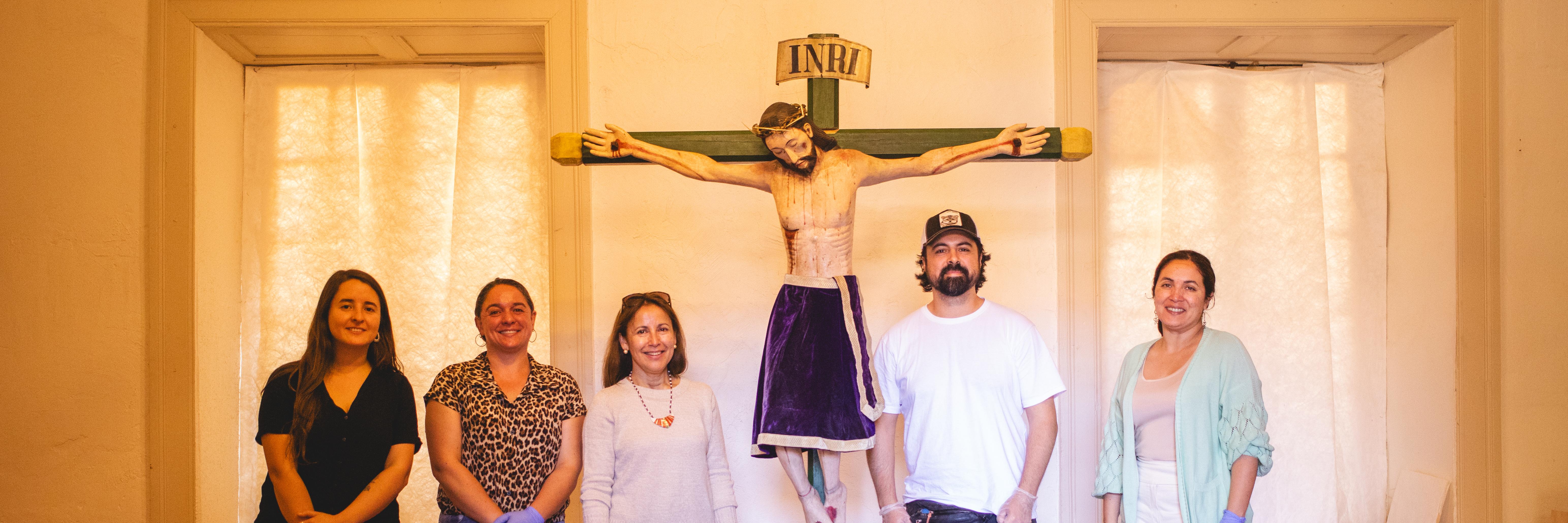 Recepción del Cristo de Huilquilemu por parte de la comunidad 