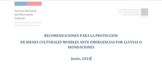 Recomendaciones para la protección de bienes culturales muebles ante emergencias por lluvias o inundaciones